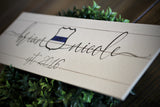 Thin Blue Line Police Couple Personalized Canvas Wall Decor Sign for Law Enforcement