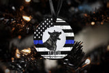 K9 Photo Personalized Christmas Ornament for Law Enforcement