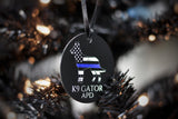 Thin Blue Line K9 Shape Personalized Christmas Ornament