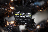 911 Dispatcher Thin Gold Line Personalized Christmas Ornament