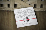 Thin Red Line Walk Through the Fire Canvas Sign Decor for Firefighters, Fire Wife