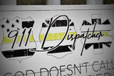 911 Dispatcher Canvas Thin Gold Line for Emergency Dispatchers