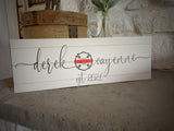 Firefighter Couple Personalized Canvas Thin Red Line Wall Decor