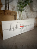Firefighter Couple Personalized Canvas Thin Red Line Wall Decor