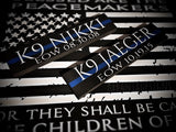 Thin Blue Line Personalized Wood Sign Desk Plaque Name Law Enforcement Gift EOW Optional
