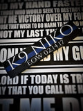 Thin Blue Line Personalized Wood Sign Desk Plaque Name Law Enforcement Gift EOW Optional