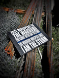 Thin Blue Line I am the Storm Wood Sign Law Enforcement Fate Whispers to the Warrior