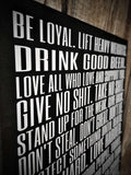 Motivational Quote Wood Sign Black and White