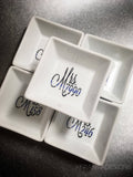 Personalized Mrs. Badge Number Thin Blue Line Jewelry Dish