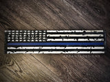 Thin Blue Line American Flag Distressed Wood Sign Law Enforcement Gift