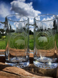 Custom Law Enforcement Badge or Patch Etched Glass Beer Mug