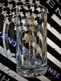 Custom Law Enforcement Badge or Patch Etched Glass Beer Mug