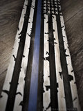 Thin Blue Line American Flag Distressed Wood Sign Law Enforcement Gift