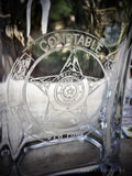 Personalized Etched Decanter and Glasses Set Made With Your Badge or Patch