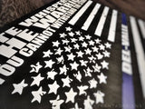 Thin Blue Line Fate Whispers to the Warrior I am the Storm American Flag Wood Sign