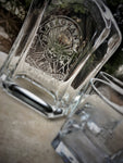 Personalized Etched Decanter and Glasses Set Made With Your Badge or Patch