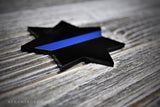 Personalized Thin Blue Line 7 Point Star Christmas Ornament Law Enforcement Sheriff Deputy
