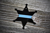 Personalized Thin Blue Line  6 Point Star Christmas Ornament Law Enforcement Sheriff Deputy