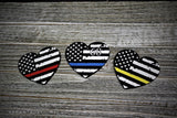 American Flag Thin Red Line Heart Acrylic Christmas Ornament Firefighter