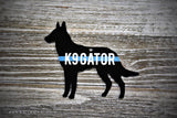 Thin Blue Line K9 Officer Personalized Acrylic Christmas Ornament Dog Shape K9 Unit Law Enforcement