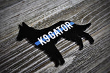 Thin Blue Line K9 Officer Personalized Acrylic Christmas Ornament Dog Shape K9 Unit Law Enforcement