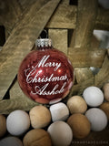 Merry Christmas Asshole Glitter Glass Ornament
