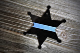 Personalized Thin Blue Line  6 Point Star Christmas Ornament Law Enforcement Sheriff Deputy