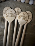 The Official Shit Stirrer Engraved Wooden Spoon Kitchen Decor Gag Gift Prank Housewarming Gift