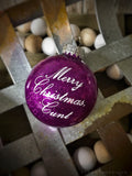 Merry Christmas Cunt Glittered Glass Ornament