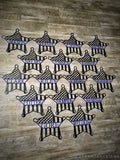 Thin Blue Line American Flag Personalized Wood Door Hanger Wall Hanging 5 point Deputy Sheriff