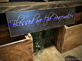 Thin Blue Line Blessed Are The Peacemakers Distressed Wood Sign