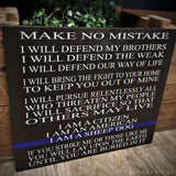 Thin Blue Line I am a Sheep Dog Wood Sign Law Enforcement