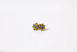 Thin Blue Line Glitter Badge Shape Earrings Law Enforcement