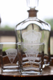 Personalized Etched Decanter and Glasses Set Made With Your Badge or Patch