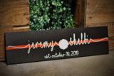 Thin Red Line Personalized Couple First Name Wood Sign Firefighter Wedding Engagement Anniversary