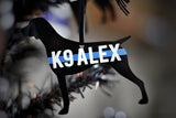 Thin Blue Line K9 Officer Personalized Acrylic Christmas Ornament Dog Shape K9 Unit Law Enforcement