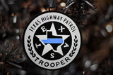 Texas Highway Patrol Thin Blue Line Christmas Ornament Trooper DPS Gift