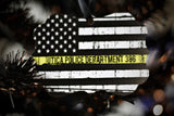 911 Dispatcher Personalized Ornament Thin Gold Line Metal Ornament
