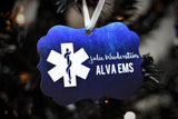EMS Ornament Star of Life Personalized Metal Christmas Ornament