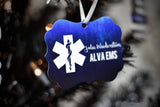 EMS Ornament Star of Life Personalized Metal Christmas Ornament