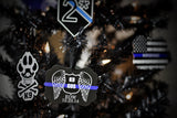 Thin Blue Line K9 Memorial Metal Christmas Ornament Angel Wing Badge Fallen Officer Law Enforcement