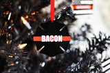 Personalized Firefighter Cross Acrylic Christmas Ornament Thin Red Line