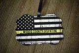 911 Dispatcher Personalized Ornament Thin Gold Line Metal Ornament