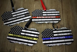 911 Dispatcher Personalized Ornament Thin Gold Line Metal Ornament