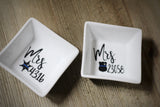 Mrs. Badge Number Thin Blue Line Jewelry Dish