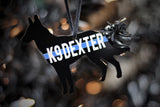 Thin Blue Line K9 Officer Personalized Acrylic Christmas Ornament Dog Shape K9 Unit Law Enforcement