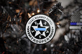 Texas Highway Patrol Thin Blue Line Christmas Ornament Trooper DPS Gift