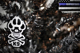 K9 Skull and Crossbones Christmas Ornament K9 Unit