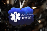 EMS Ornament Star of Life Personalized Metal Christmas Ornament