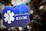 EMS Ornament Star of Life Personalized Metal Christmas Ornament